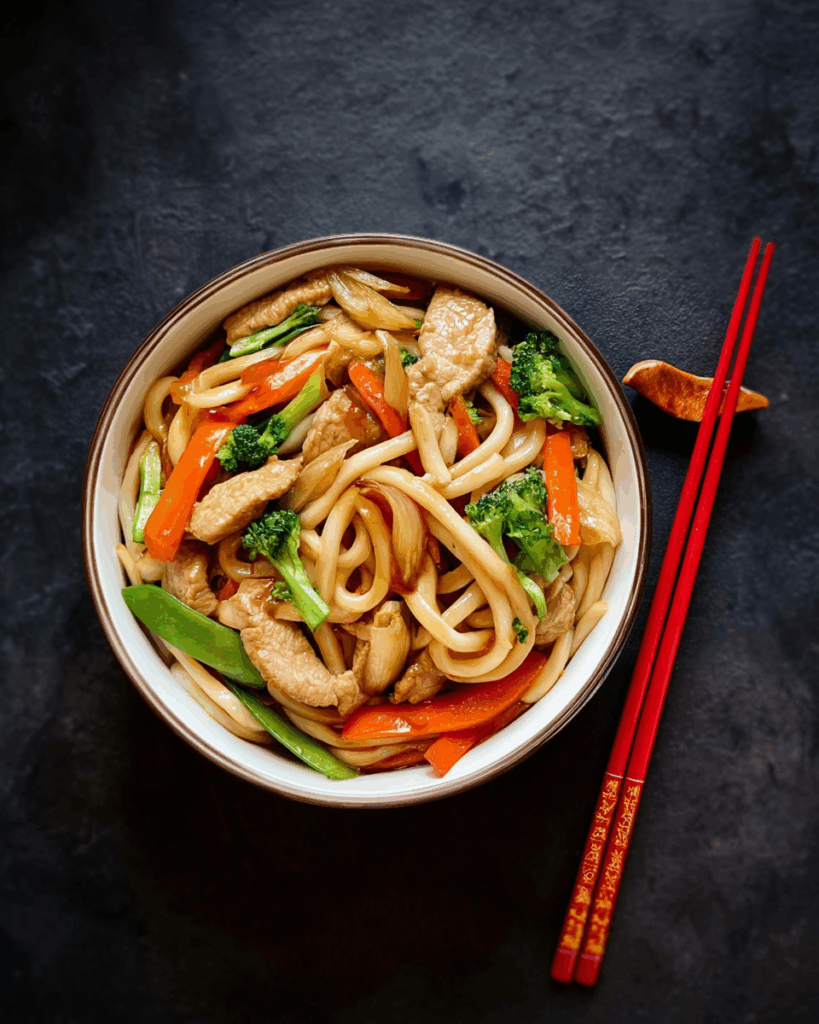 Schweinefleisch-Udon-Pfanne – Herzhaft, Schnell & Voller Aroma