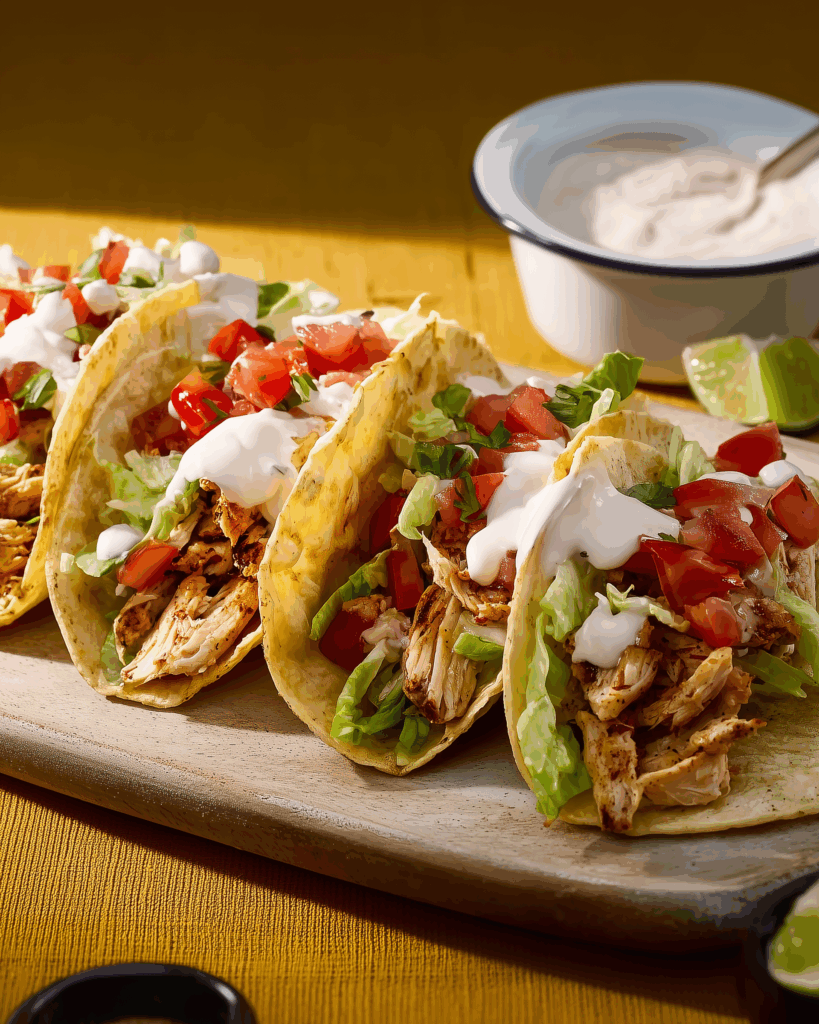 Ranch-Hähnchen-Tacos – Cremig, Würzig & Viel Freude