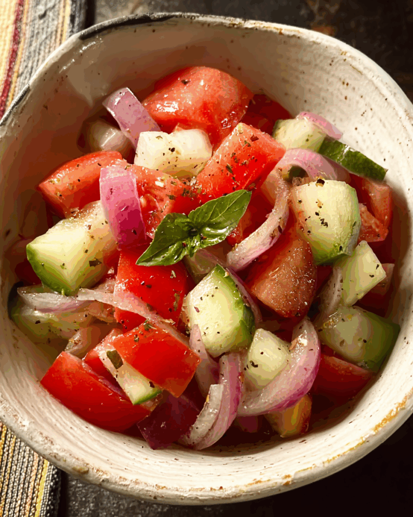 Tomaten-Gurken-Zwiebel-Salat: Ein erfrischender Klassiker