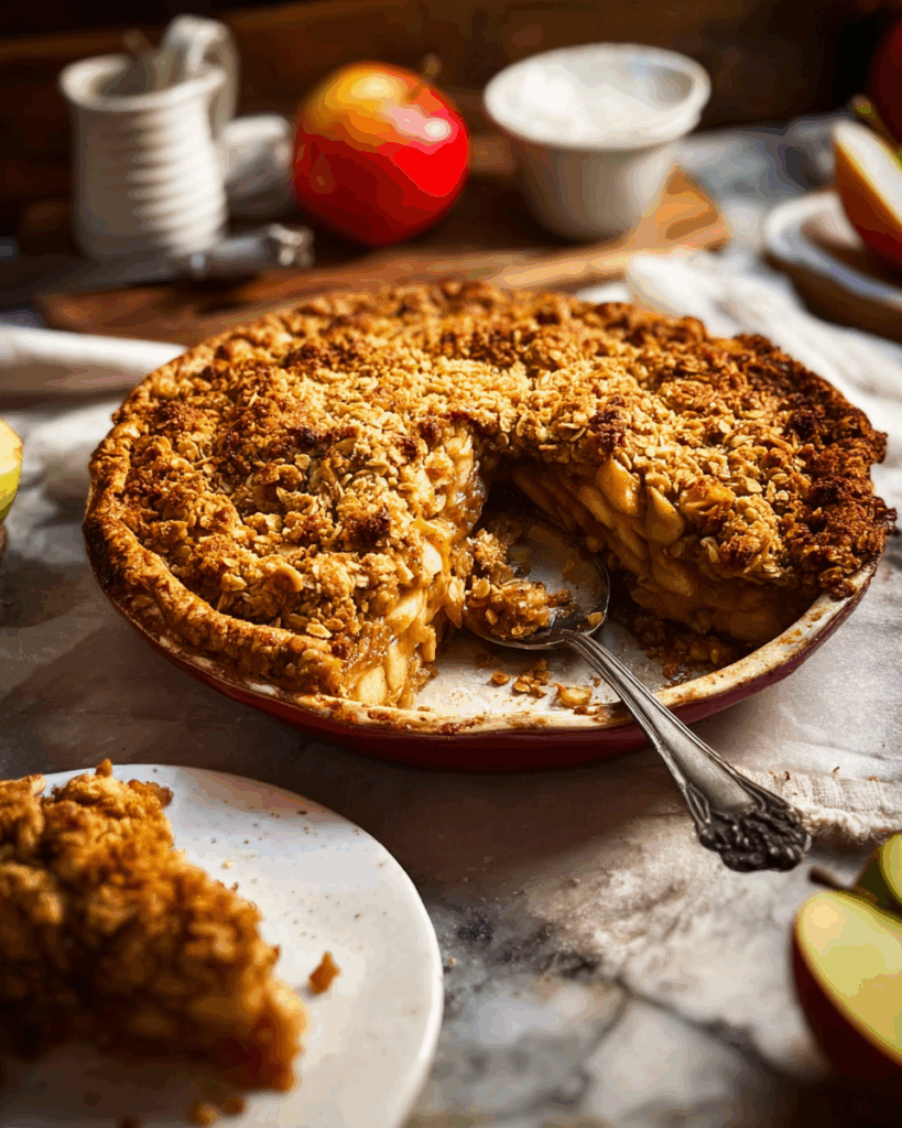 Holländischer Apfelkuchen mit Haferflocken-Streusel – Ein Klassiker mit knuspriger Note