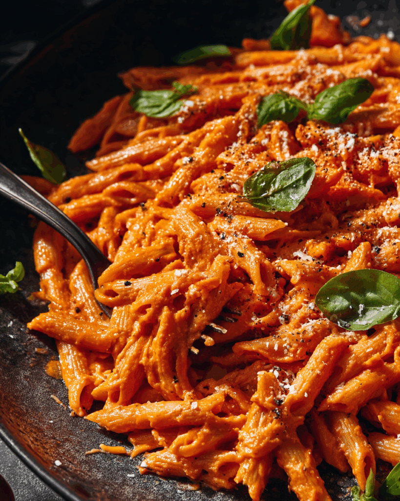 Cremige Tomaten-Vegan-Pasta – Ein herzhaftes, pflanzliches Genusserlebnis