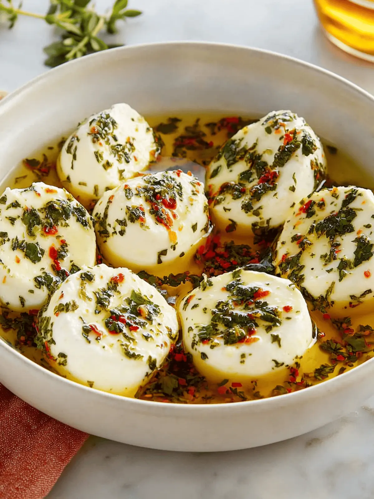 Marinierter Mozzarella