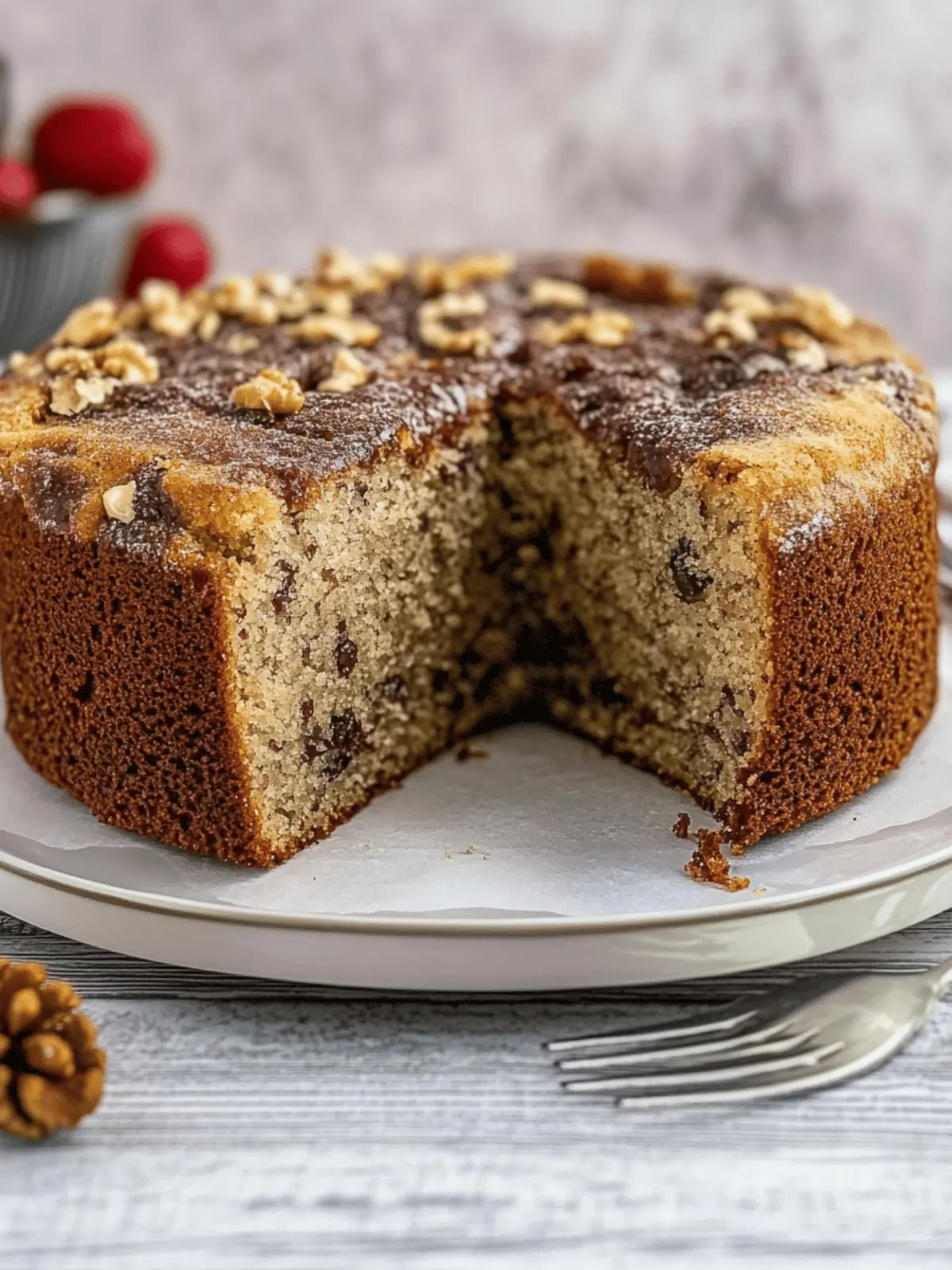 Nusskuchen nach Omas Rezept saftig und mit Glasur