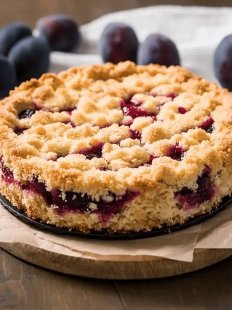Fine Plum Crumble Cake from the Tray