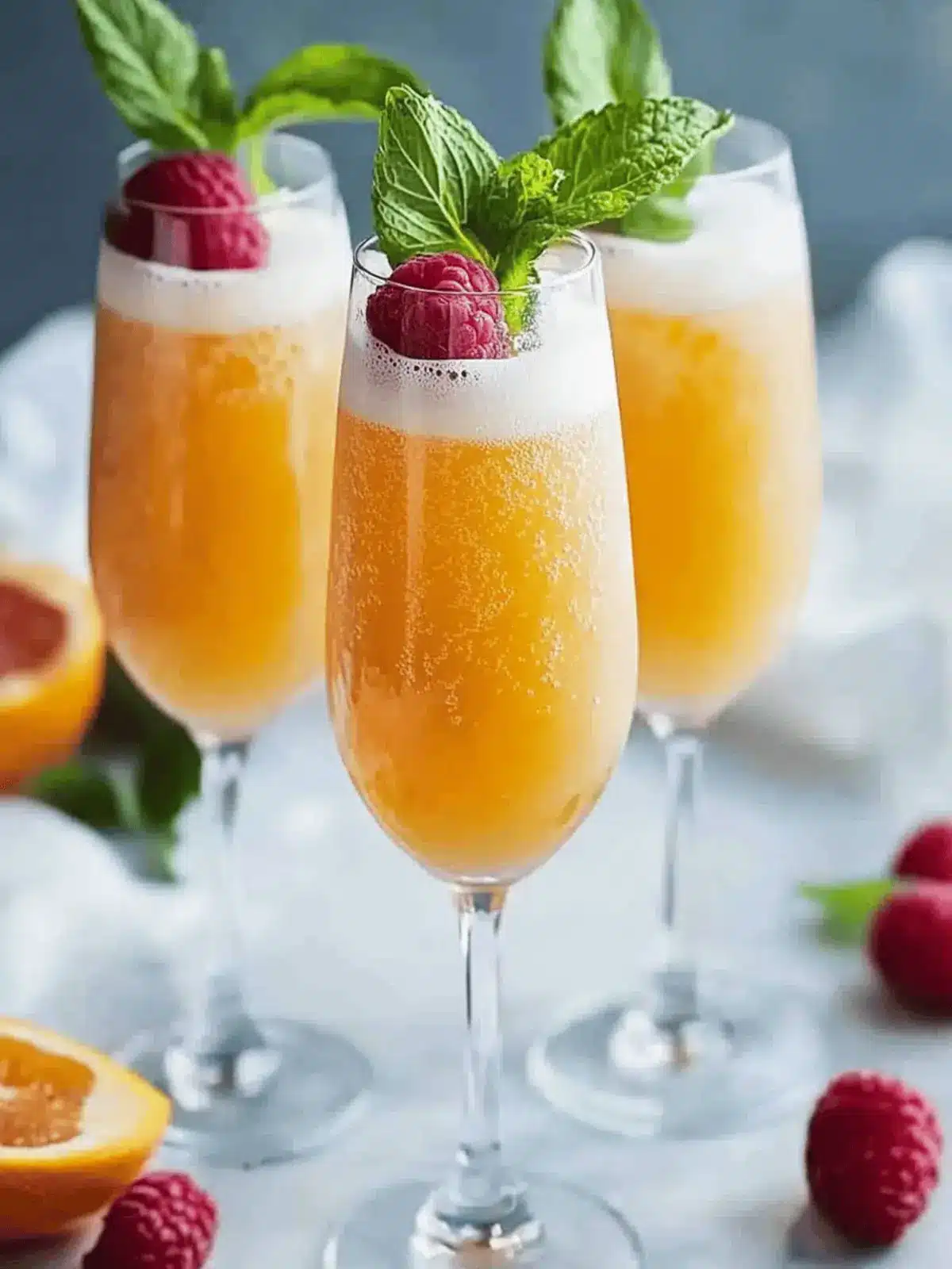 Erfrischender Pfirsich Bellini Alkoholfrei