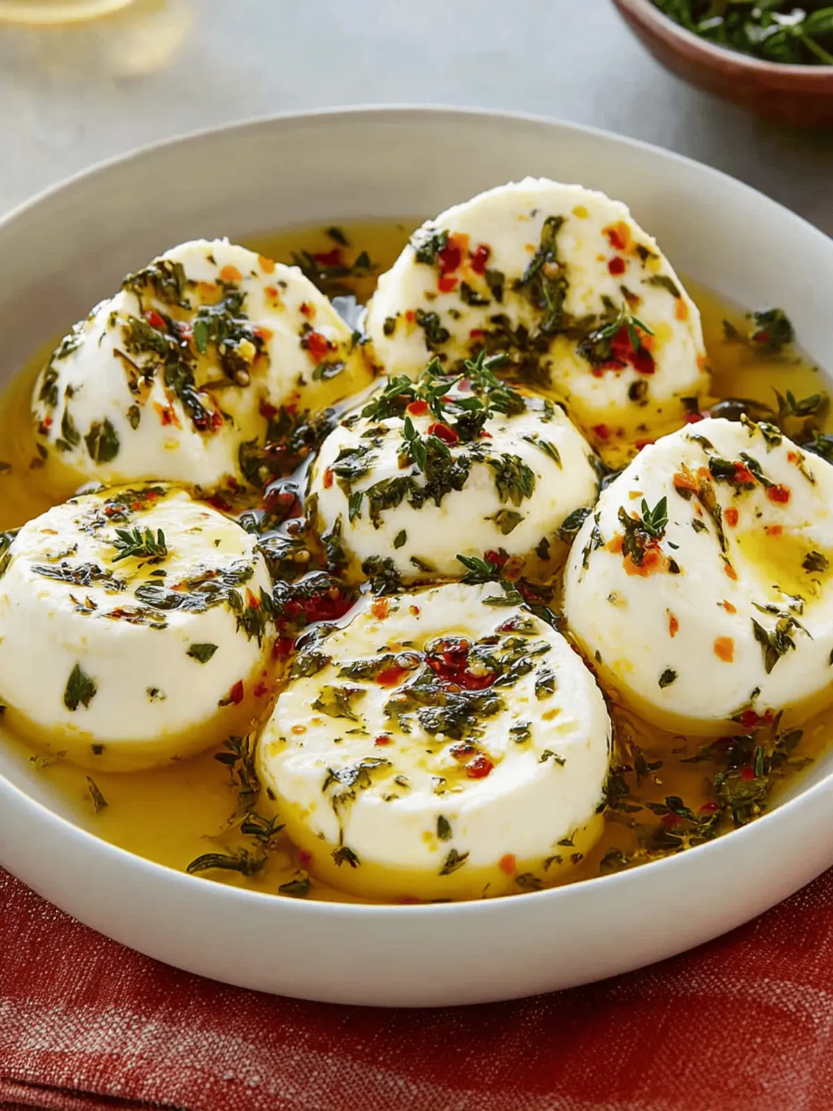 Marinierter Mozzarella