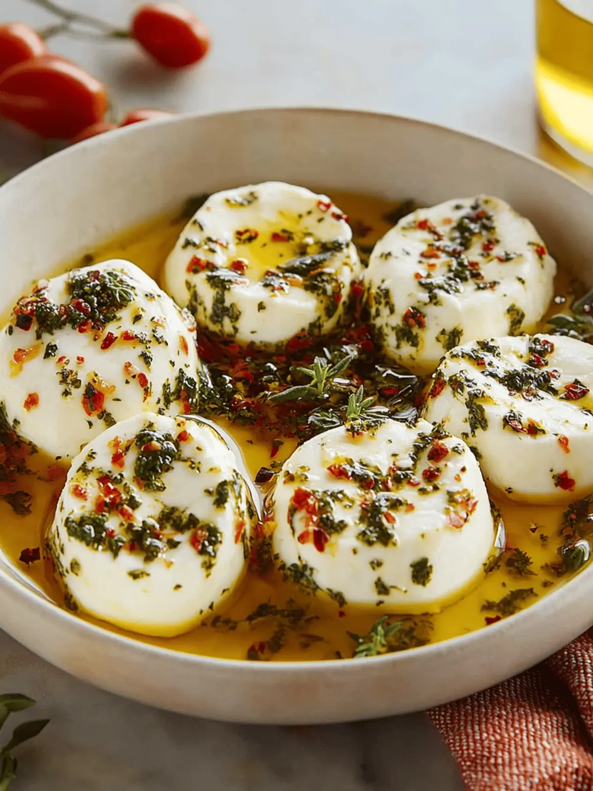Marinierter Mozzarella