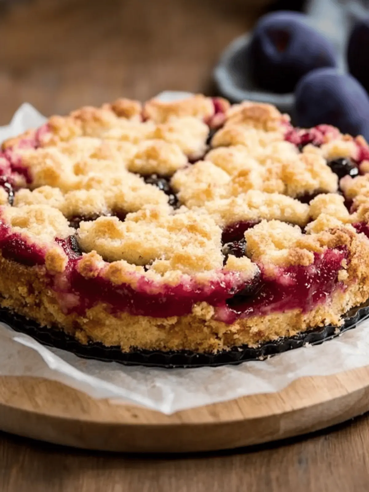 Fine Plum Crumble Cake from the Tray