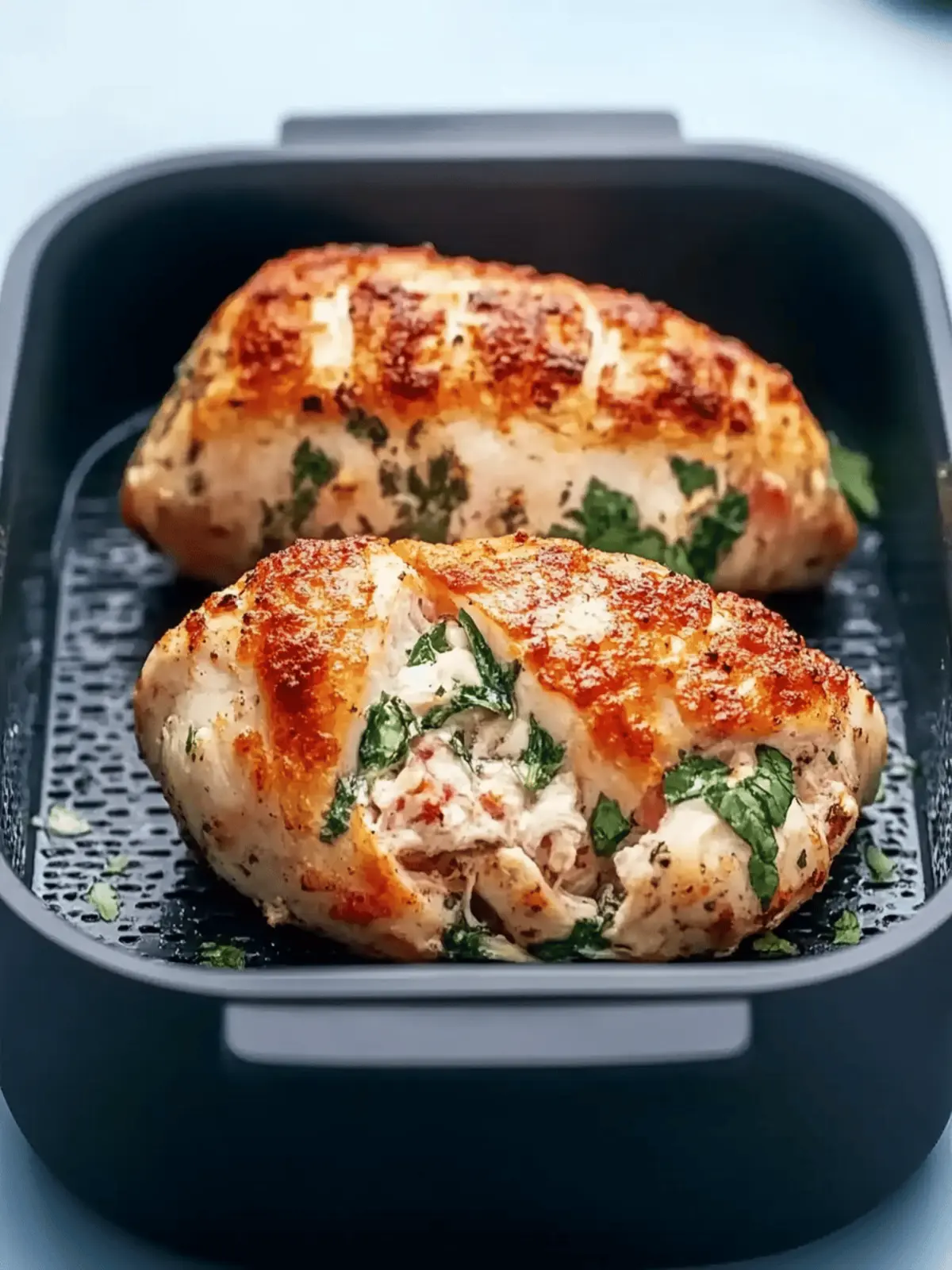 Gefüllte Hähnchenbrust Heißluftfritteuse