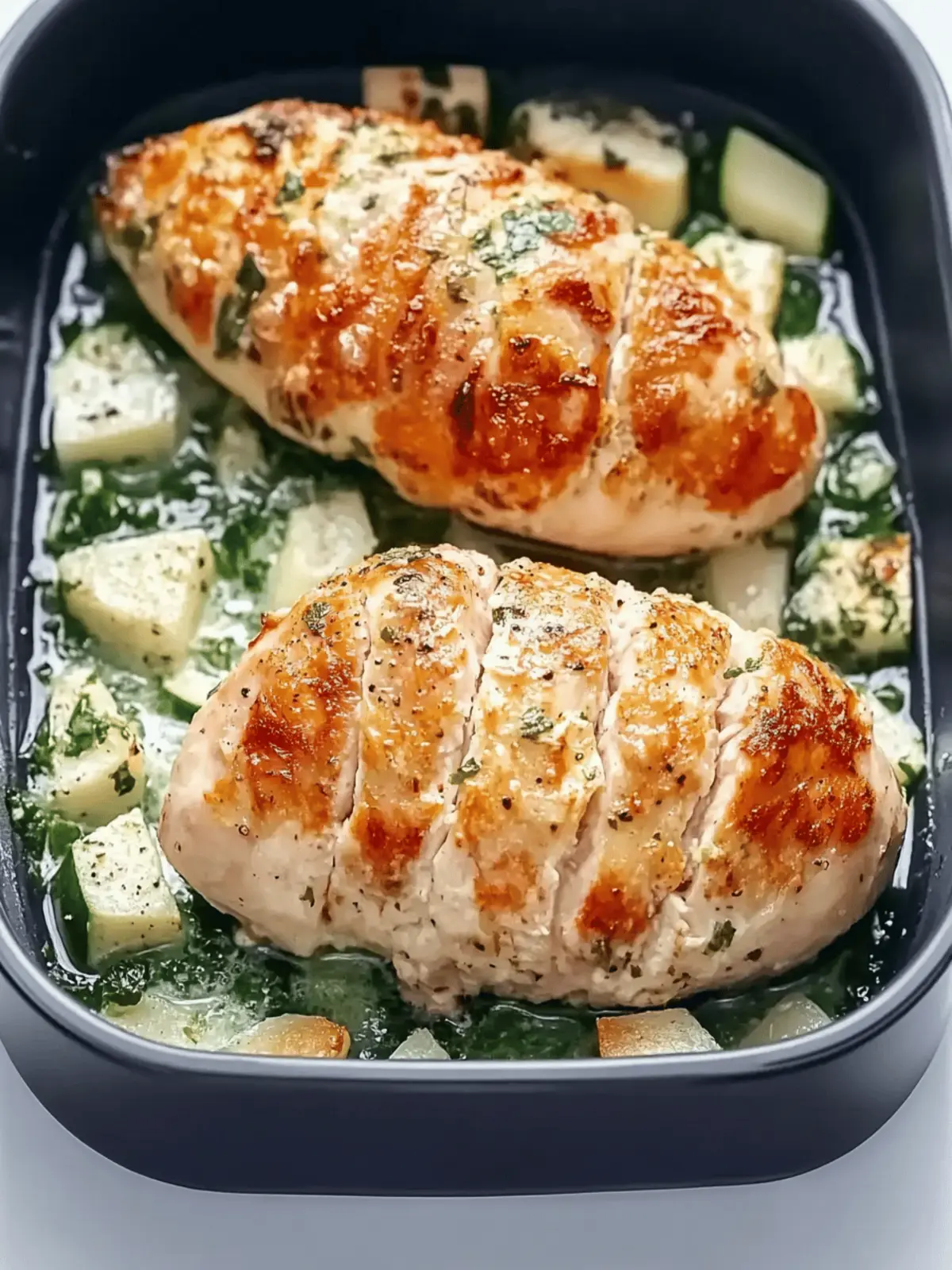 Gefüllte Hähnchenbrust Heißluftfritteuse