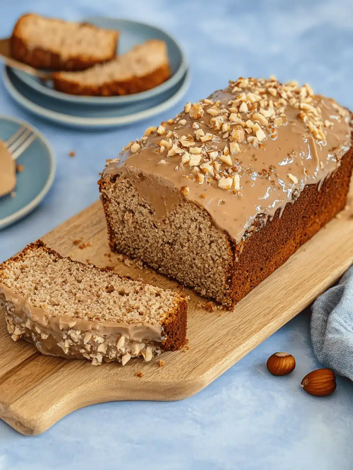 Hazelnut cake from the loaf pan - simple & super juicy