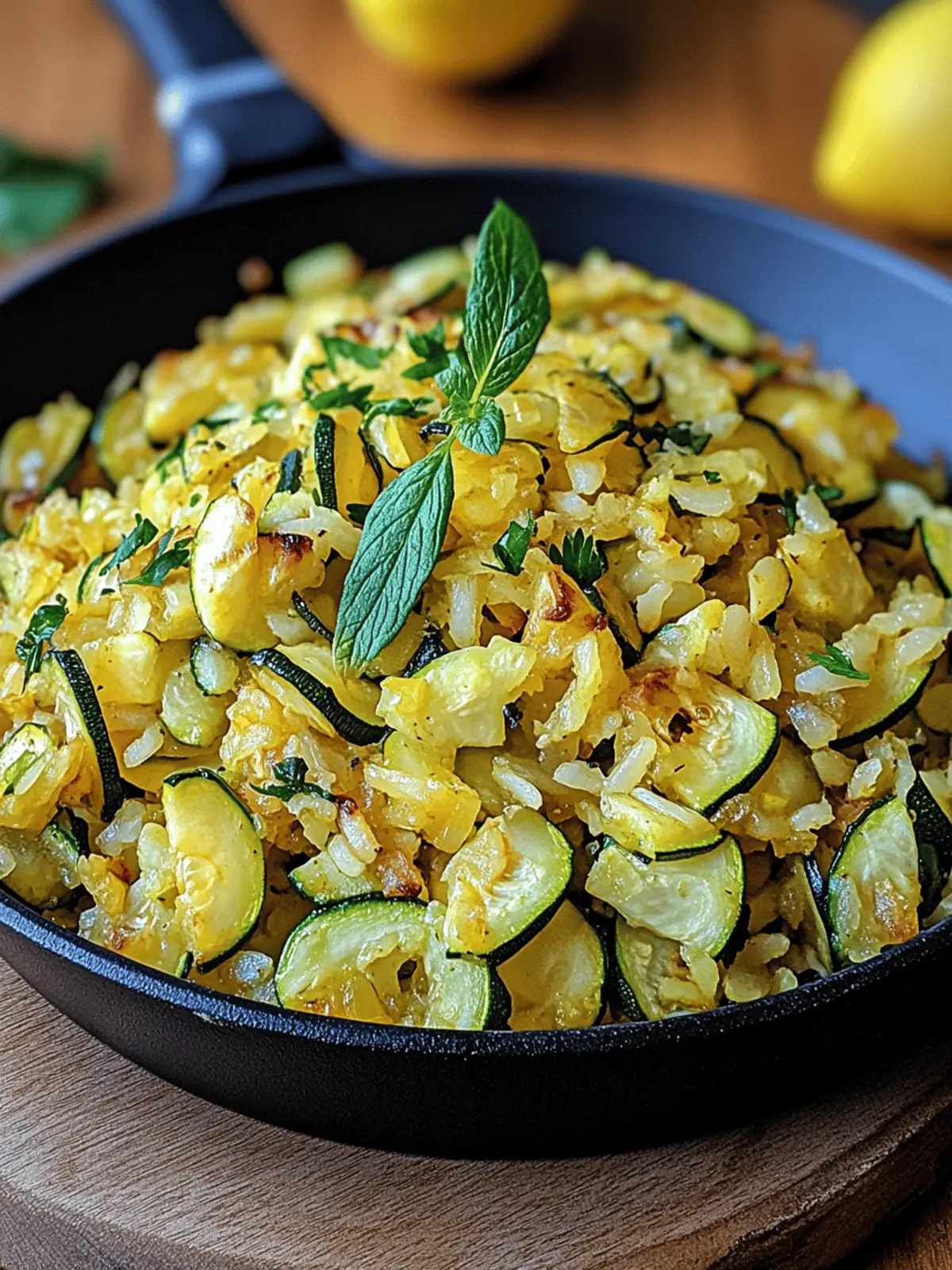 Zucchini-Reis-Pfanne
