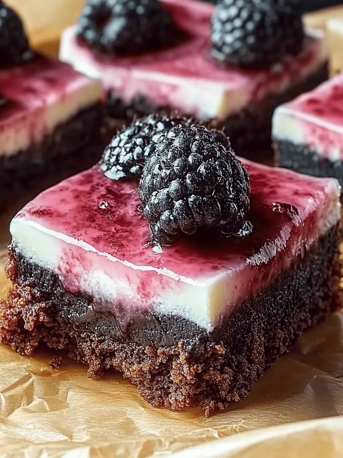 Brombeer-Frischkäse-Brownies