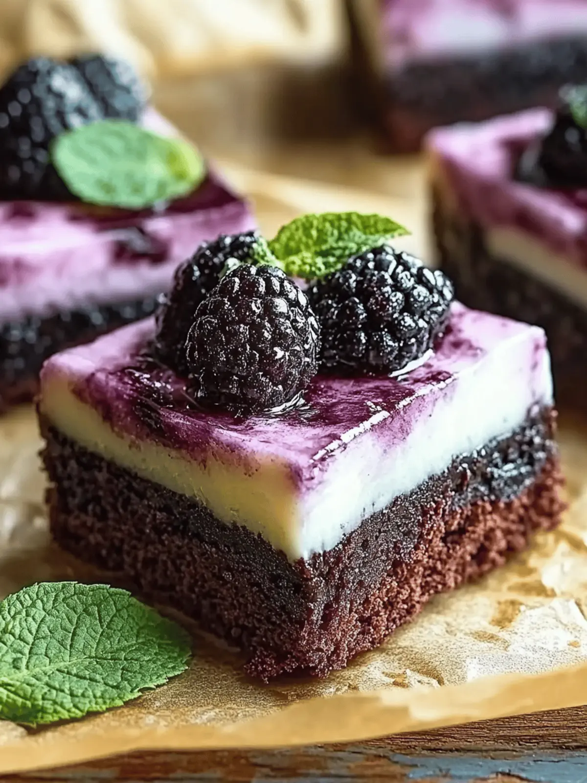 Brombeer-Frischkäse-Brownies