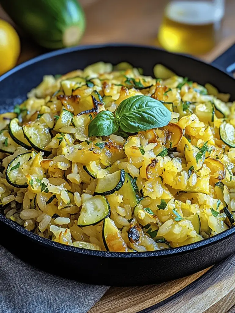 Zucchini-Reis-Pfanne