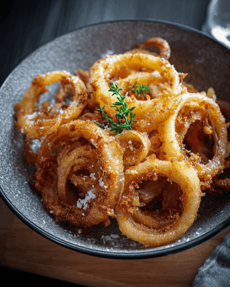 Krosse Zwiebelringe aus der Heißluftfritteuse – Ein unglaublich essentielles Rezept für 5 Sterne