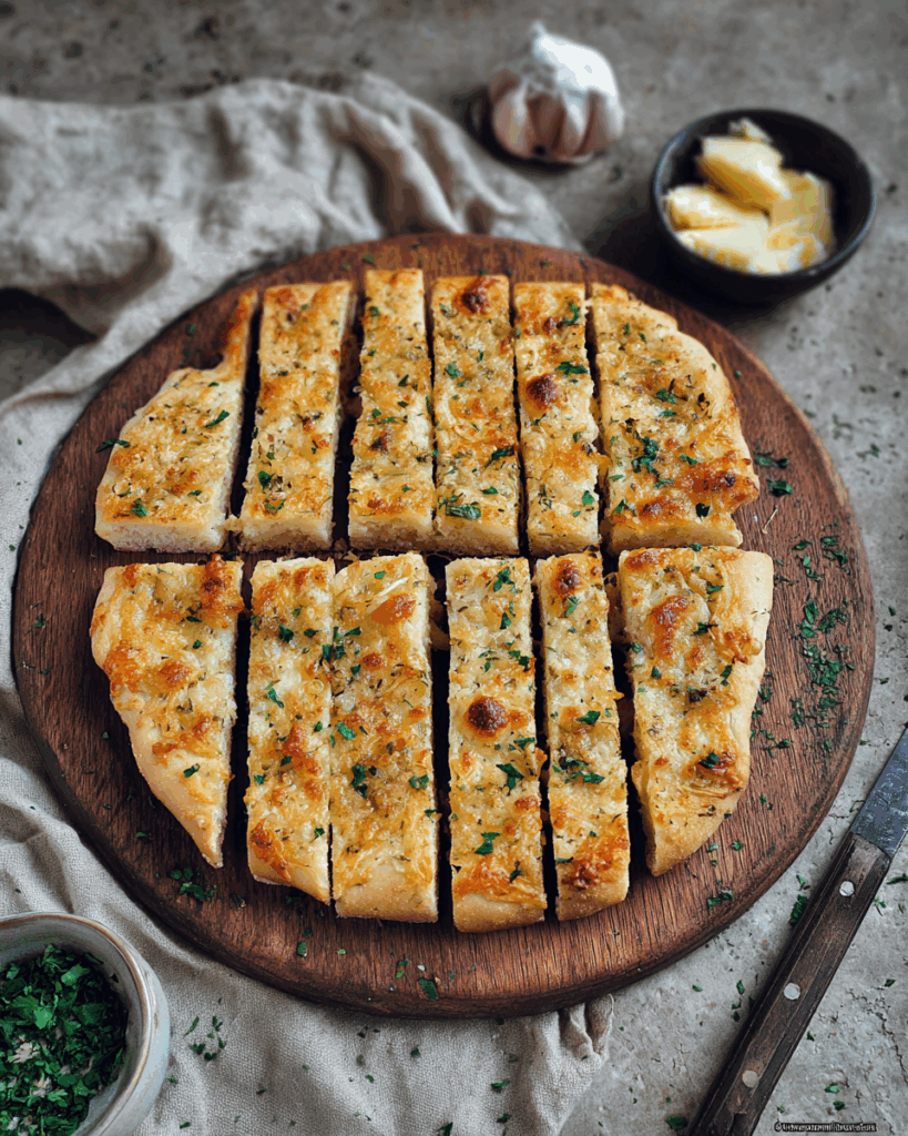 Pizzabrot mit Knoblauch und Käse (Breadsticks) – Ein unwiderstehlicher veganer Snack