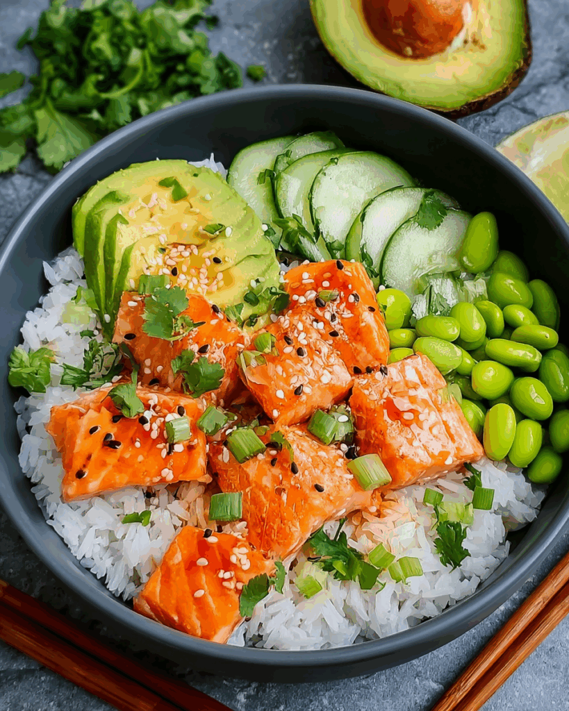 Gesunde Lachs Bowl mit Reis – Ein unglaublich essentielles Rezept für 5 Sterne
