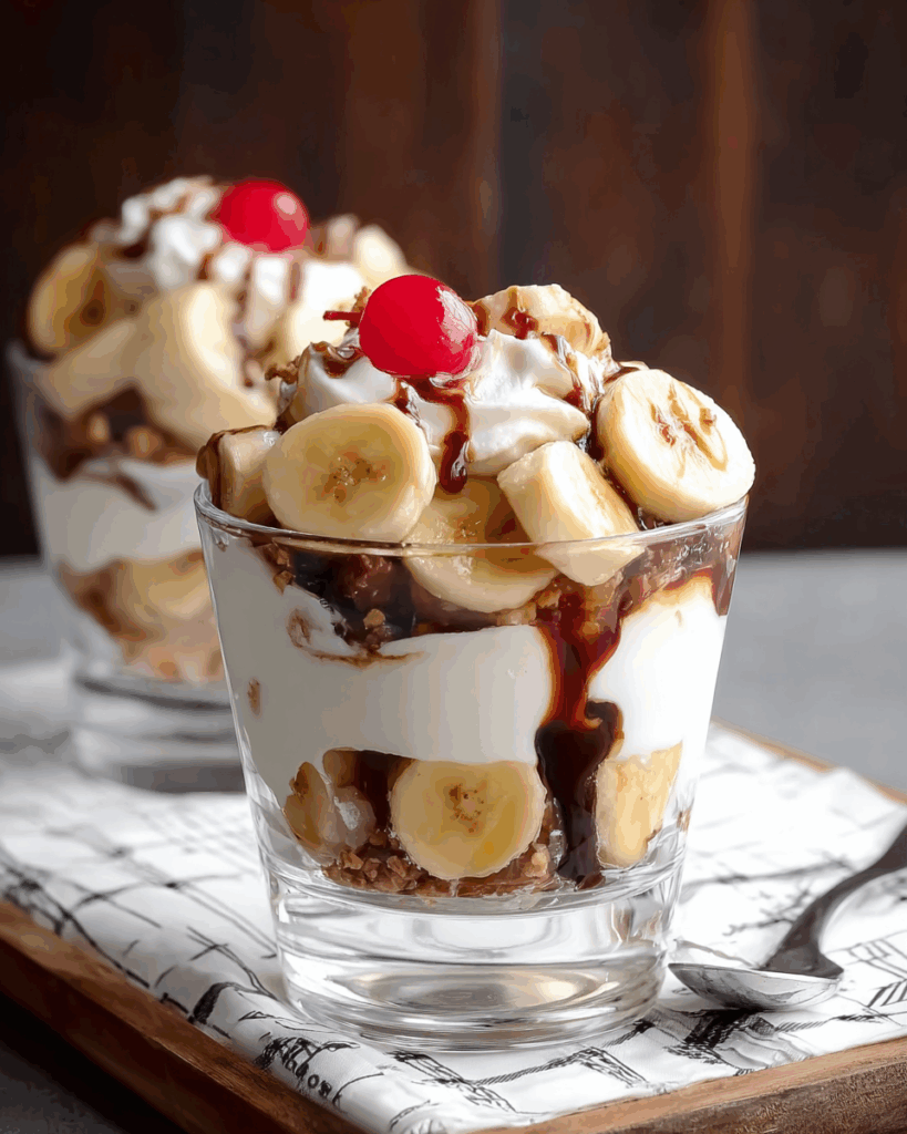 Banana Split Dessert – Ein cremiges, fruchtiges und gesundes Dessert im Glas