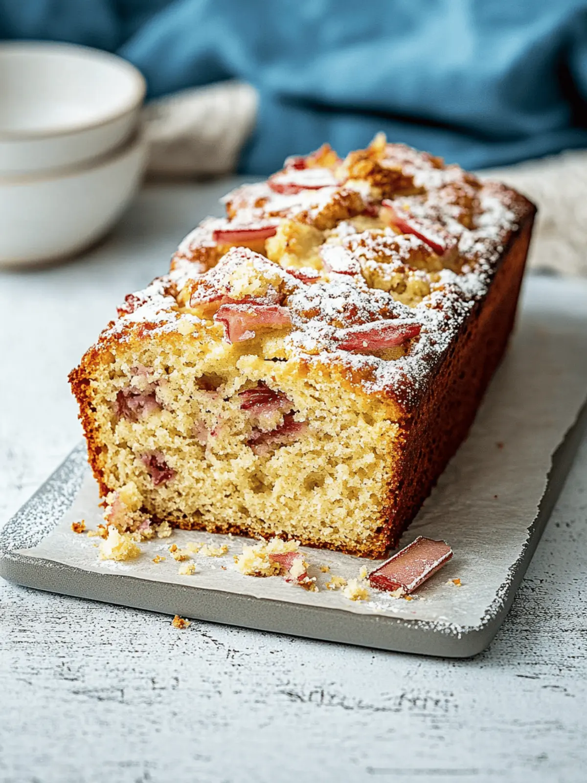 Rhubarb Yogurt Cake – juicy cake from the loaf pan