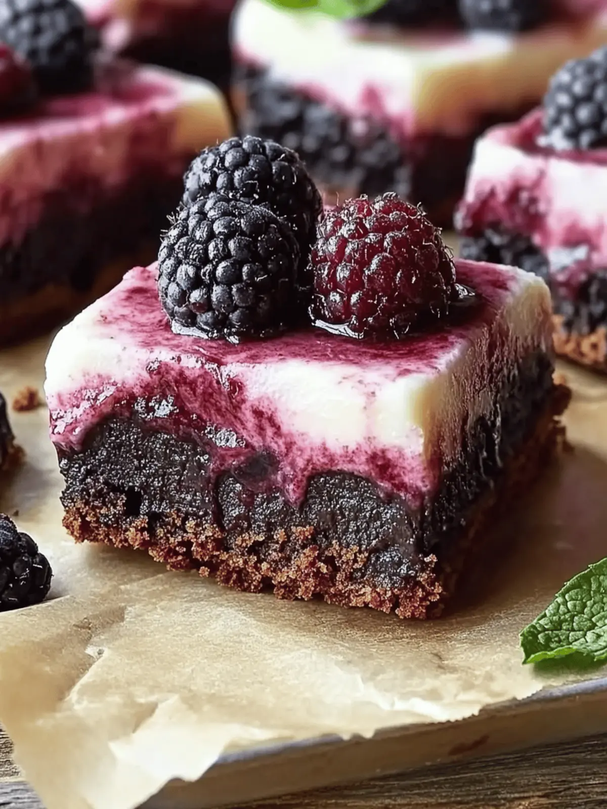 Brombeer-Frischkäse-Brownies