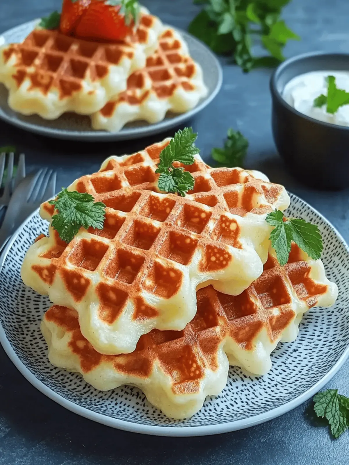 Käsewaffeln mit Kräutern