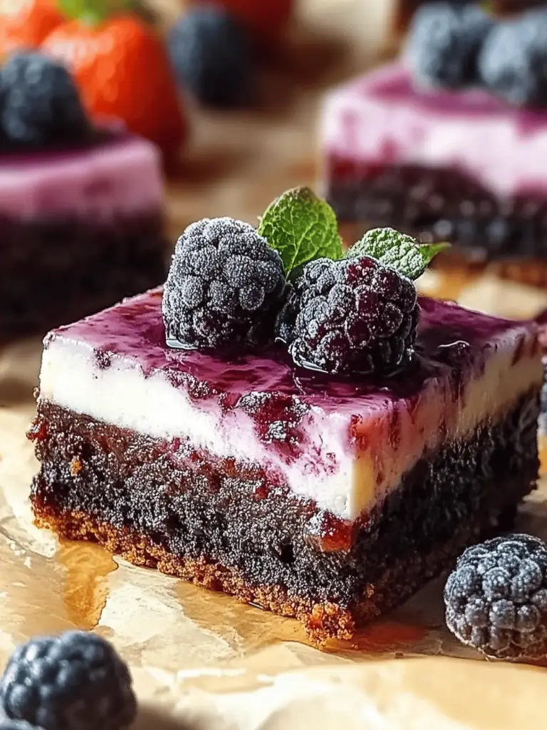 Brombeer-Frischkäse-Brownies