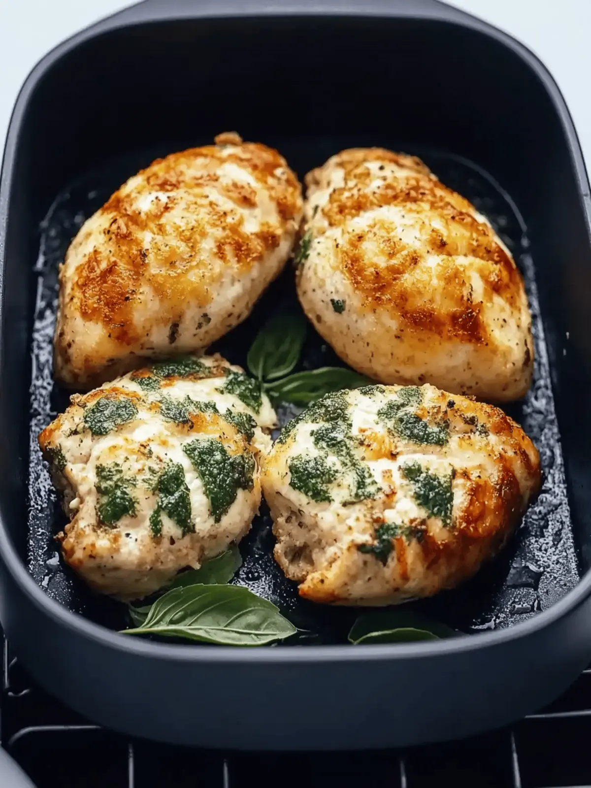 Gefüllte Hähnchenbrust Heißluftfritteuse