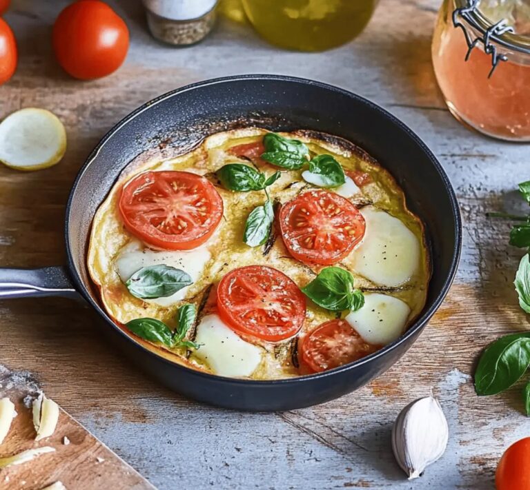 Tomaten-Mozzarella-Omelett aus dem Ofen: Schnelles Rezept