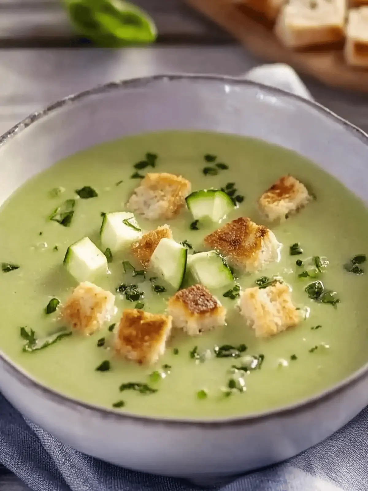 Zucchini-Frühlingszwiebel-Suppe