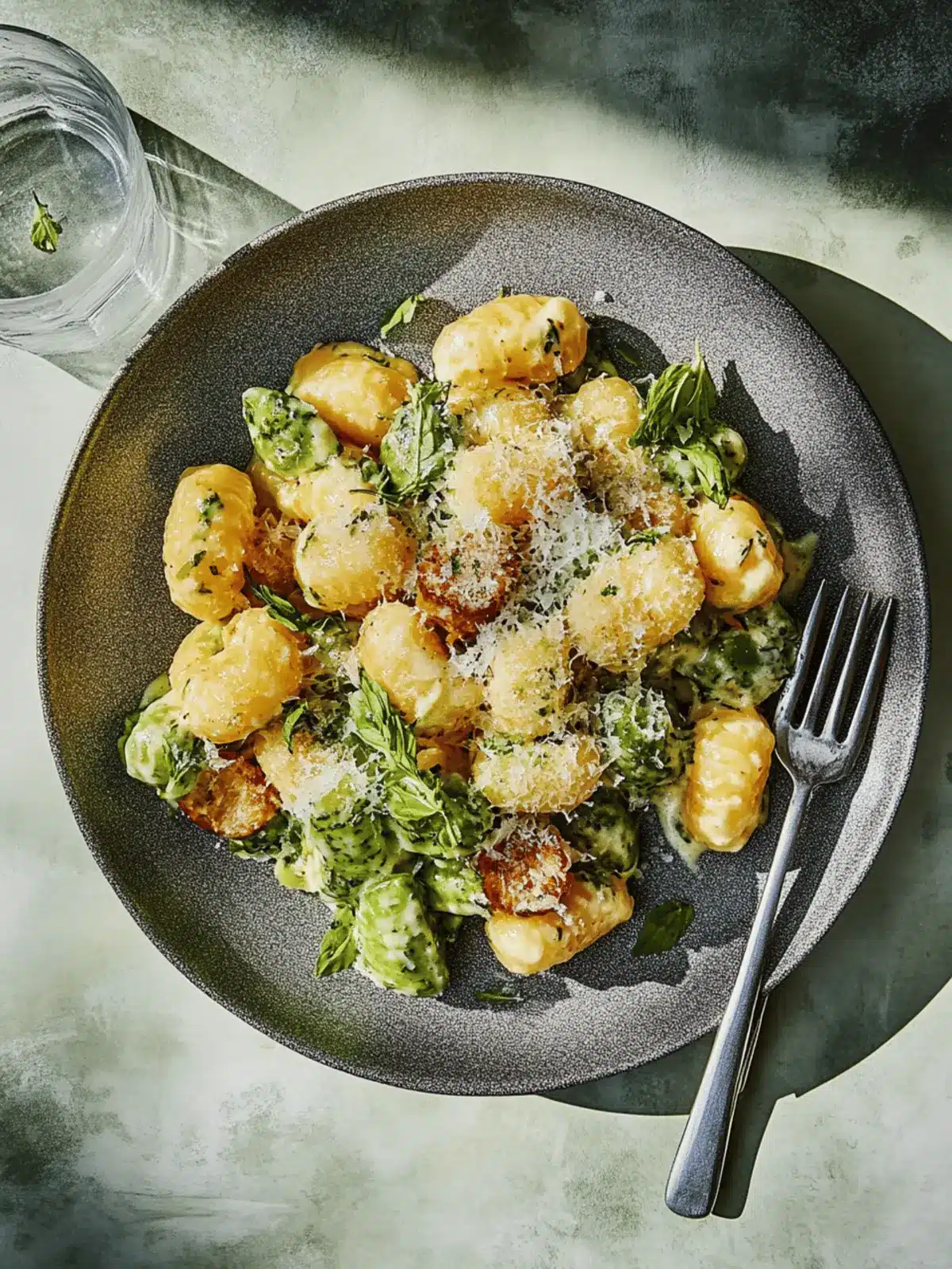 Gnocchi with peas and Parmesan