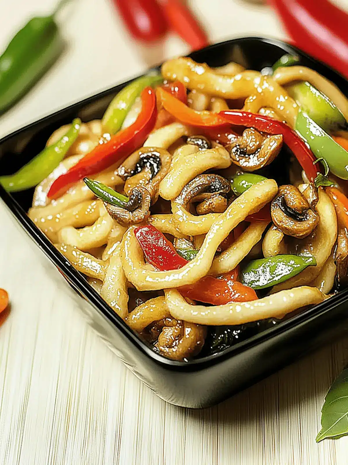 Fried Udon-Noodles with Hoisin-Sauce