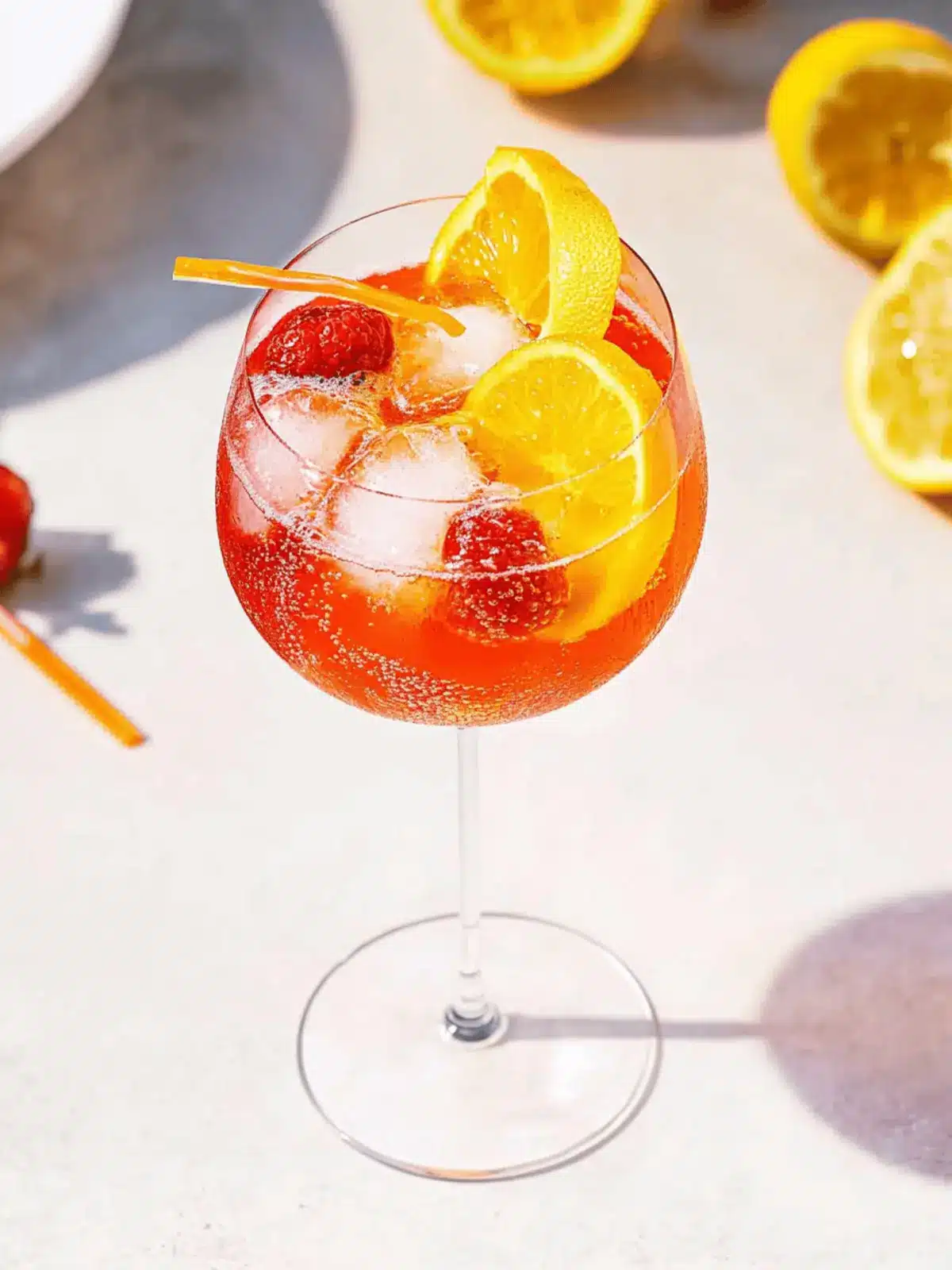 Nicht-alkoholischer Aperol Spritz