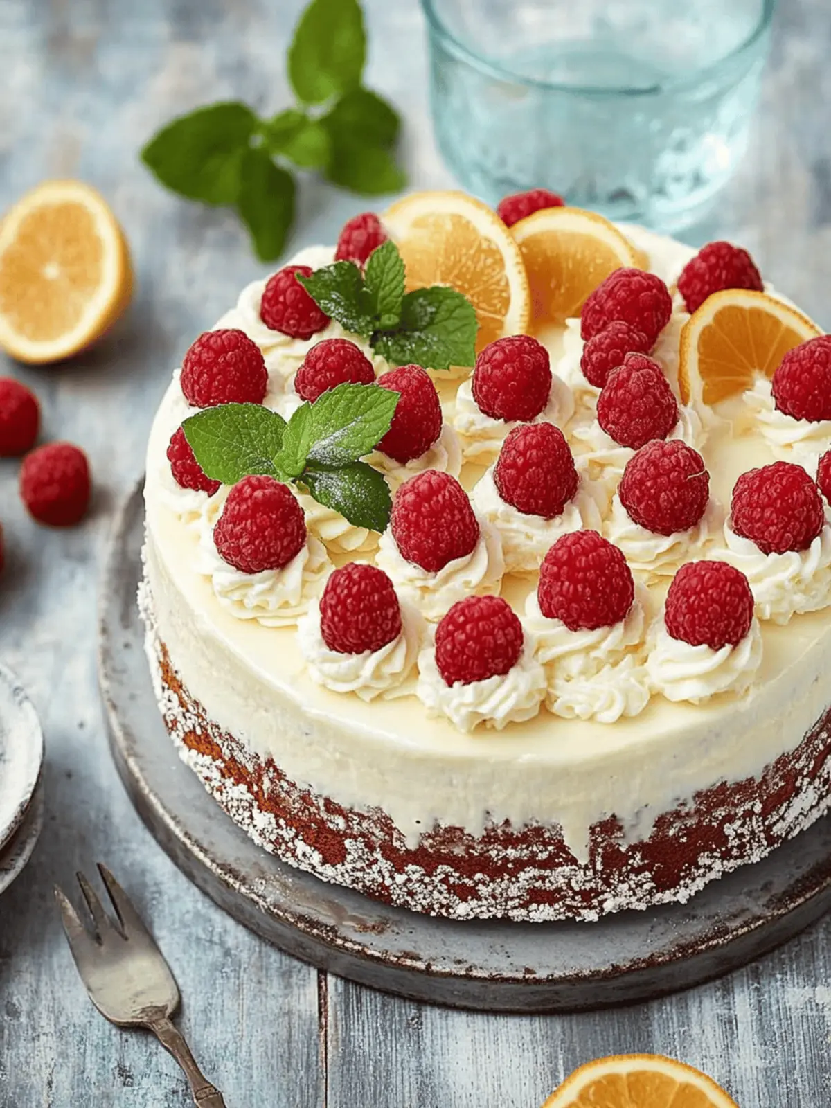 Cremige Mascarpone-Himbeertorte