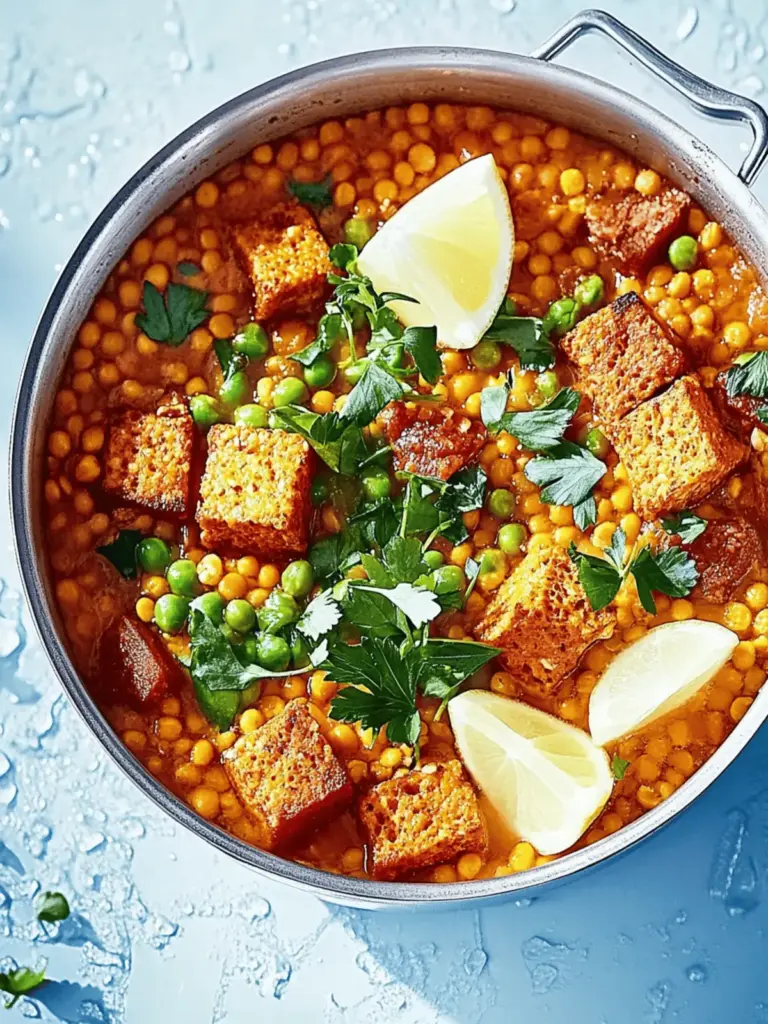 One-Pot-Rote-Linsen-Eintopf mit Tofu