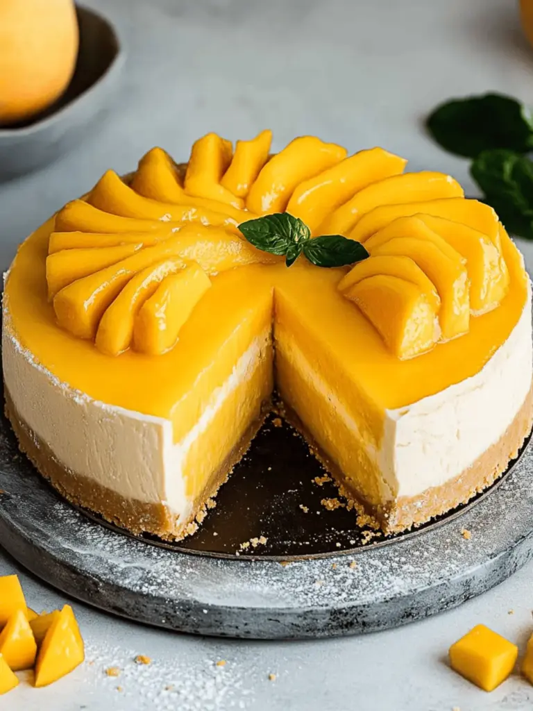 Veganer Mango Käsekuchen