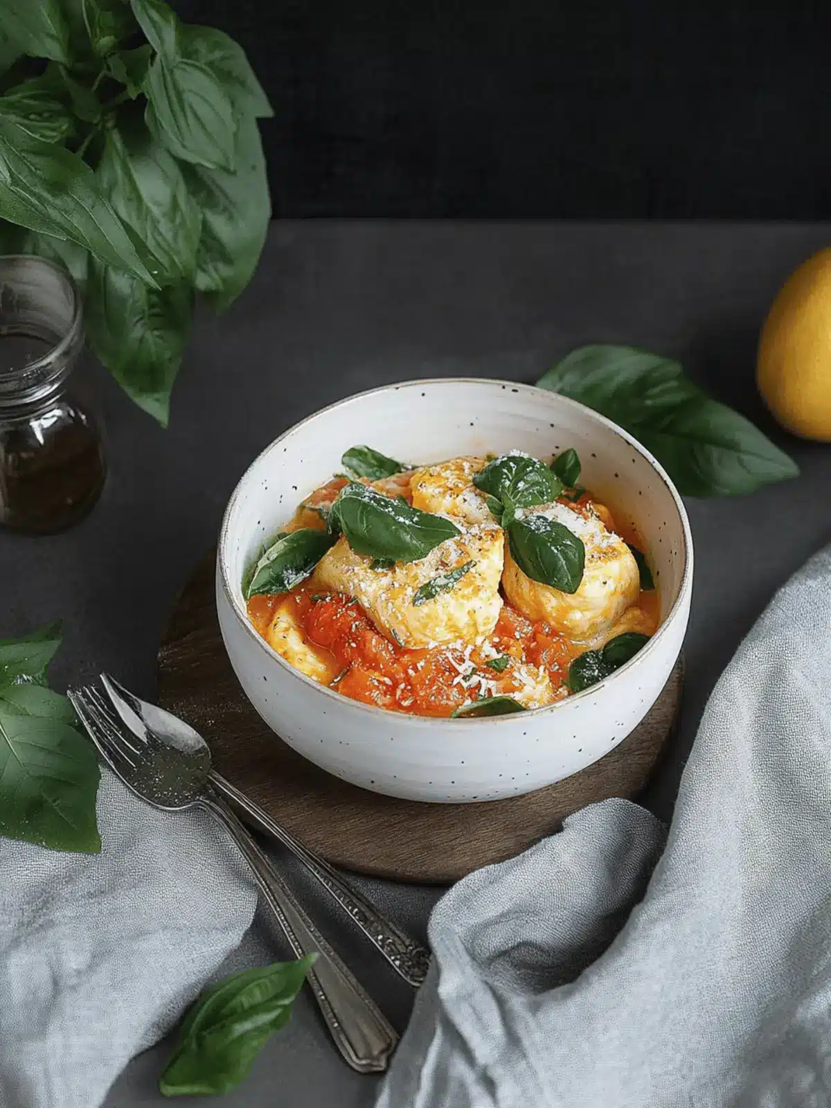 Pasta mit Hähnchen in Butter-Tomaten-Soße