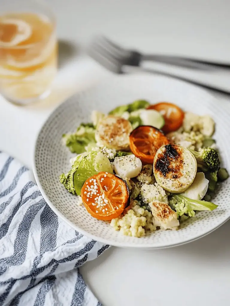 Endivien-Linsensalat mit Kürbis und karamellisiertem Ziegenkäse
