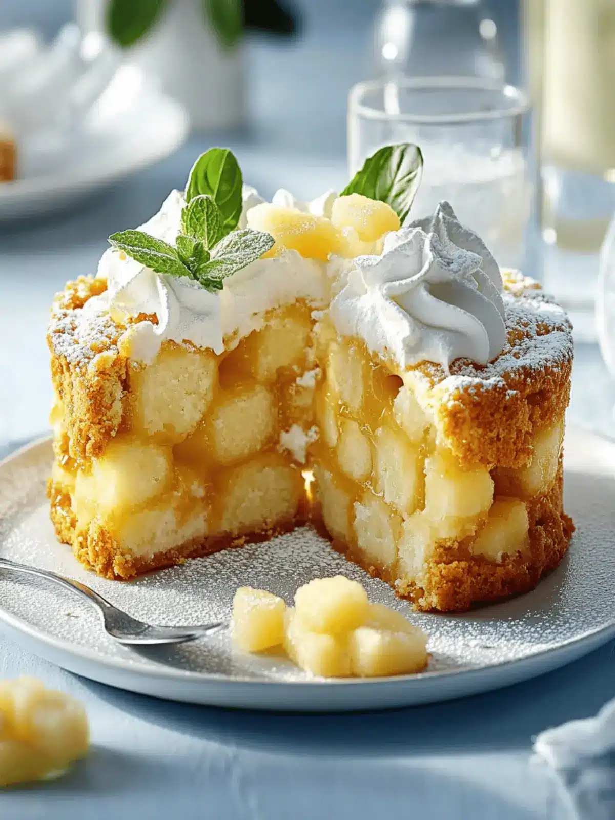Apple pie with pudding
