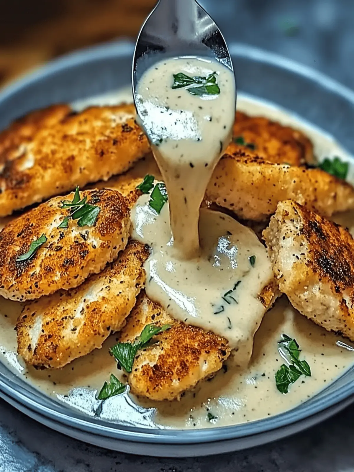 Parmesan-Hähnchen mit cremiger Knoblauchsoße
