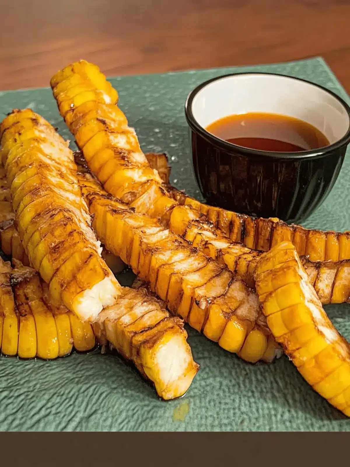 Maisrippen – gegrillter Mais mit Worcestershire-Marinade
