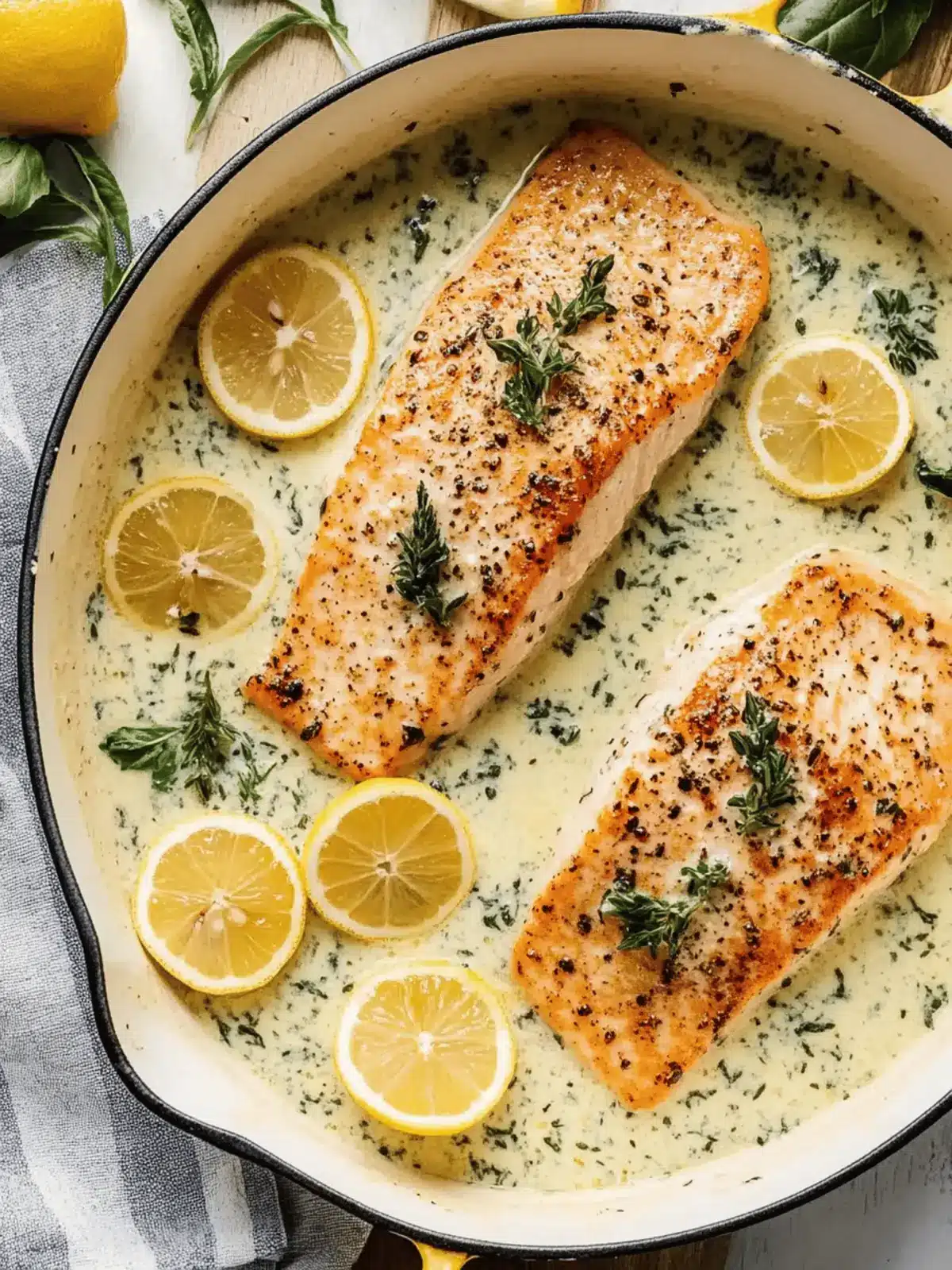 Gebackener Lachs in cremiger Parmesan-Sauce