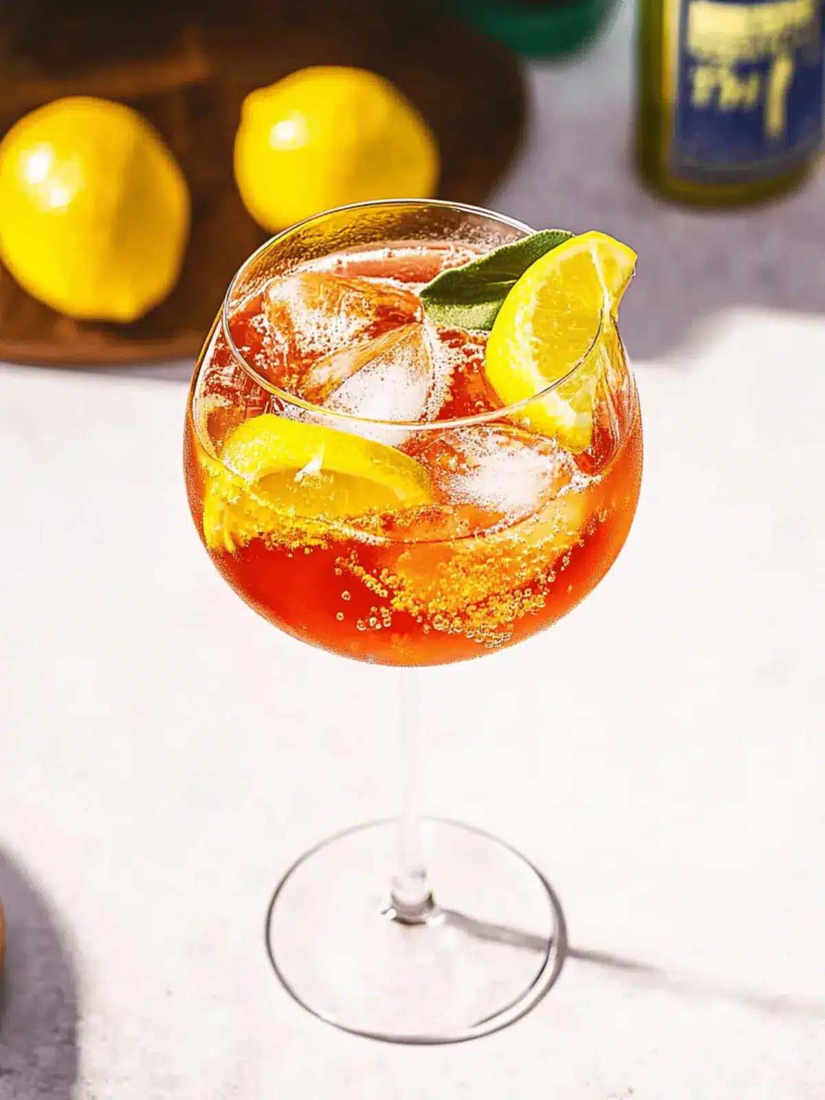 Nicht-alkoholischer Aperol Spritz