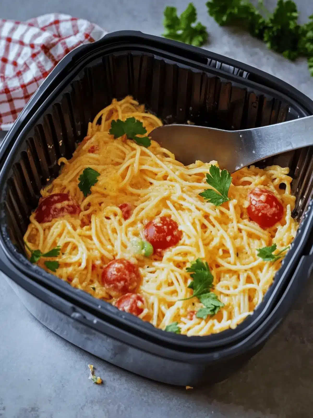 Gebackene Feta-Pasta aus der Heißluftfritteuse