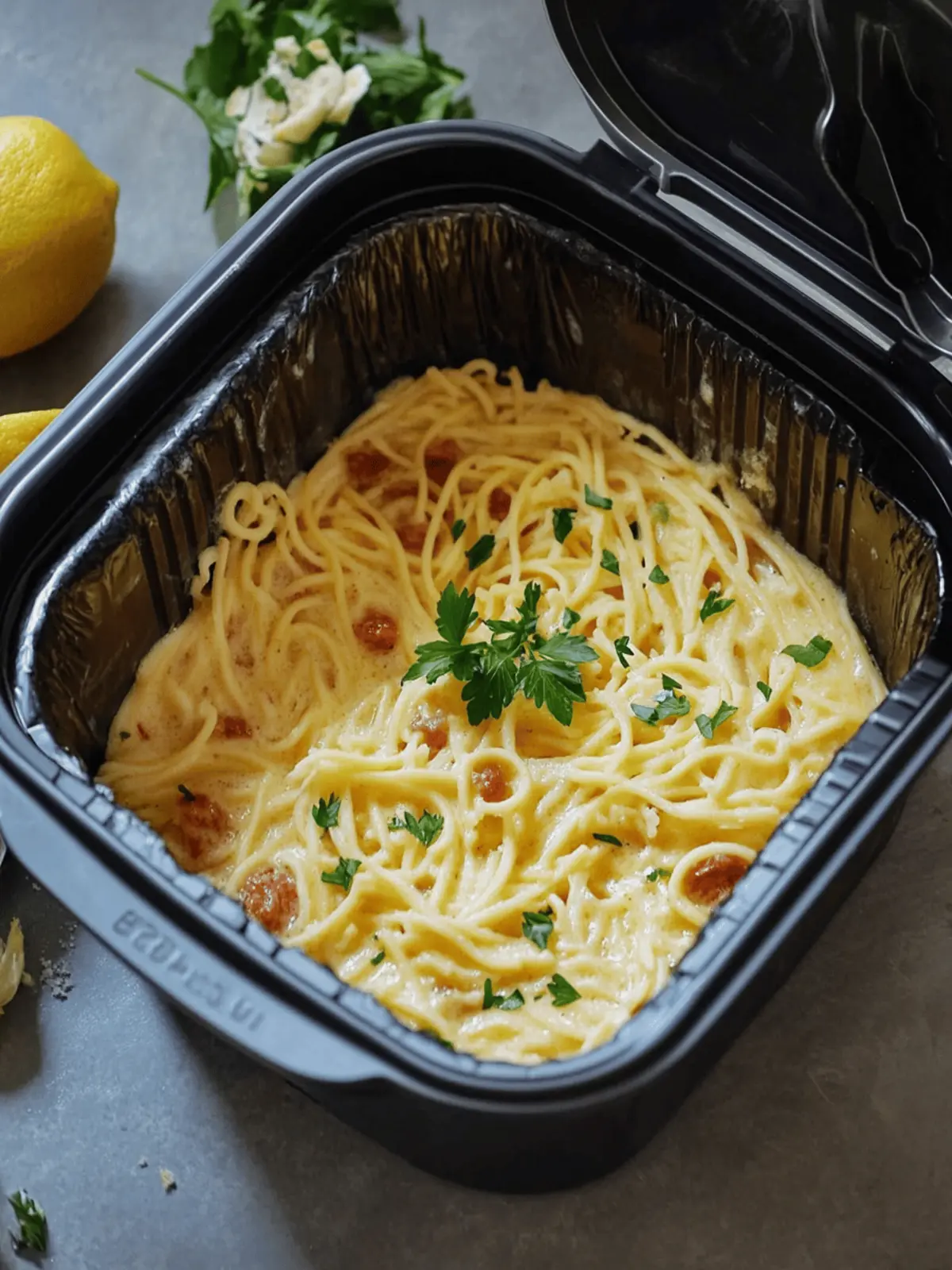 Gebackene Feta-Pasta aus der Heißluftfritteuse