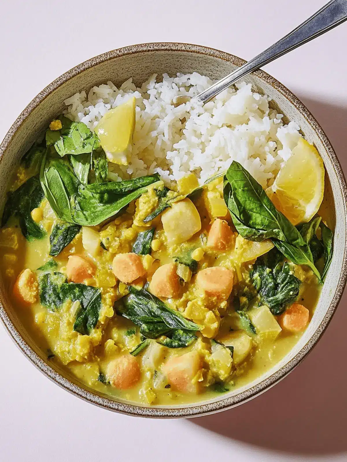 One-Pot-Curry mit Kichererbsen und Spinat