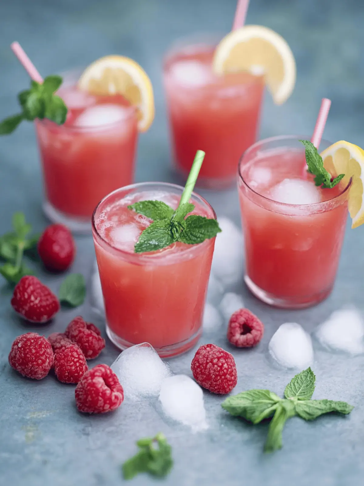 Alkoholfreier Wassermelonen-Beeren-Cocktail
