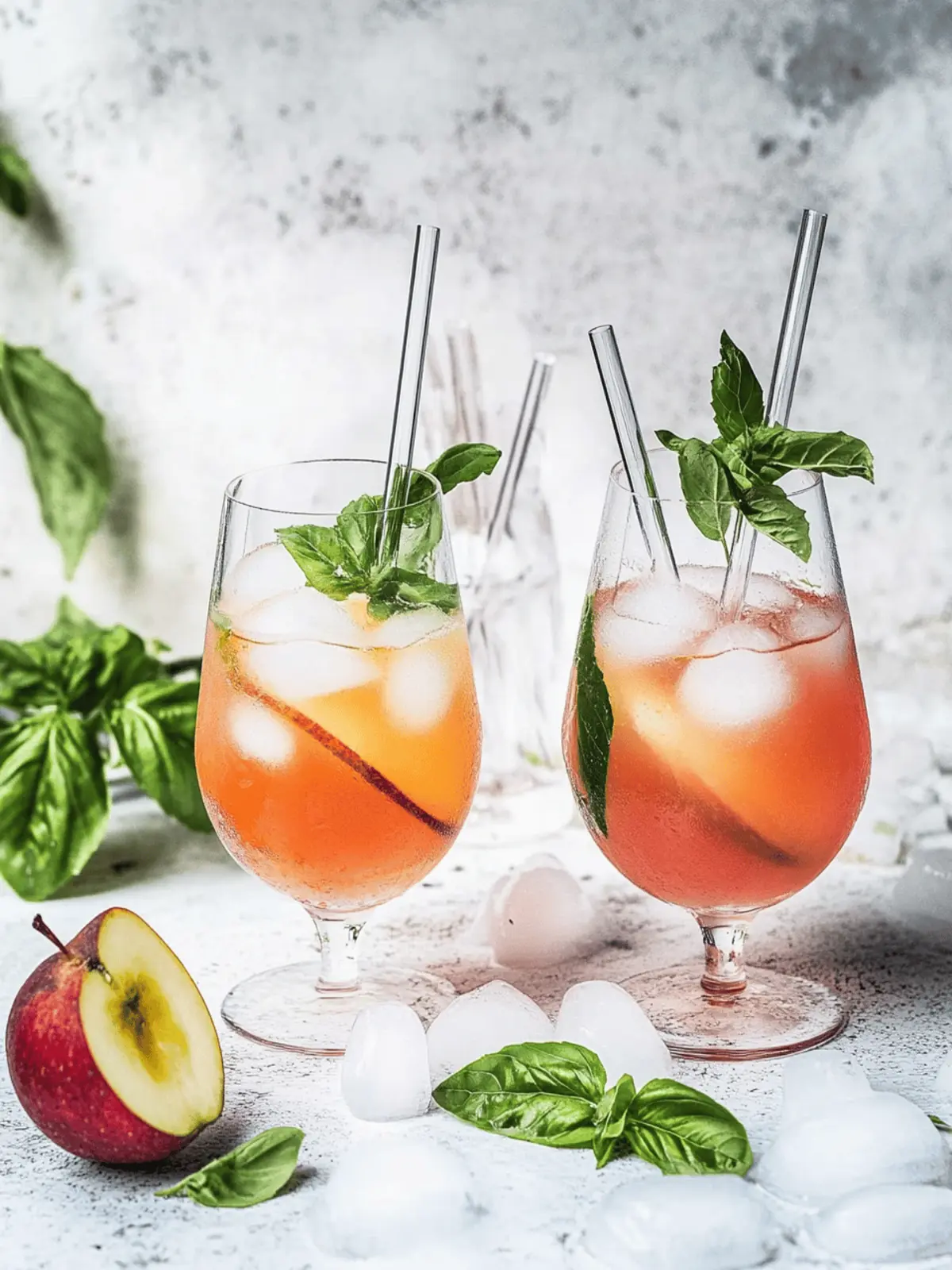 Blitzschneller Pfirsich Hibiskus Limes und Spritz