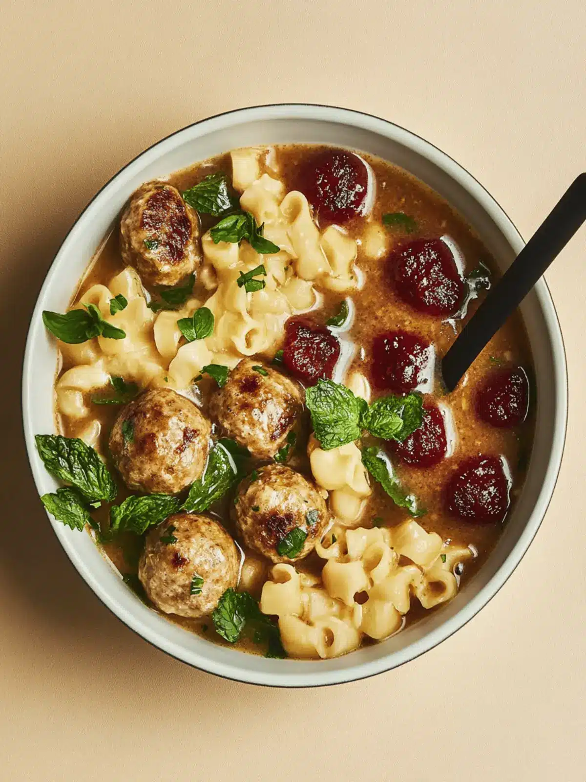 Vegane Köttbullar mit Nudeln