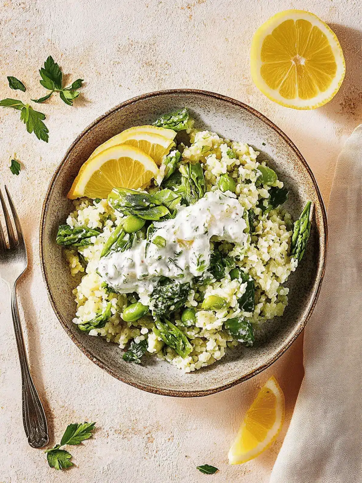 Risotto Verde mit Burrata